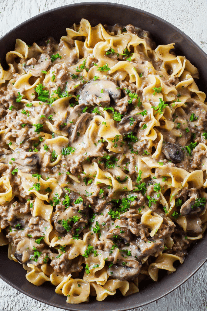 Ground Beef Stroganoff – Easy Creamy Skillet Dinner